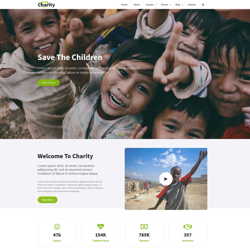 Charity HTML Non-profit template