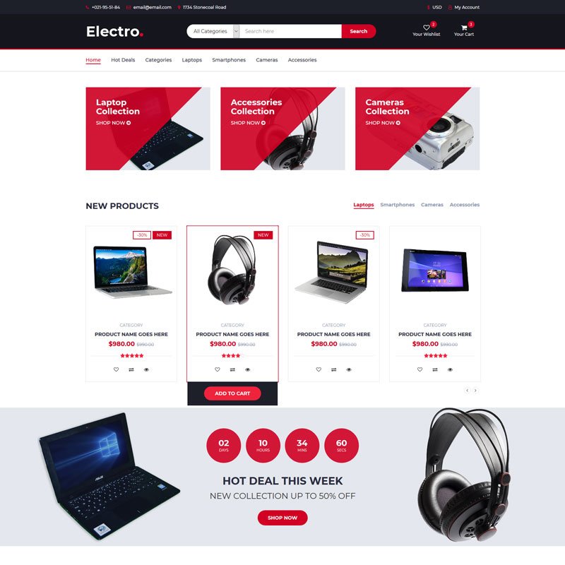 Electro HTML e-commerce template