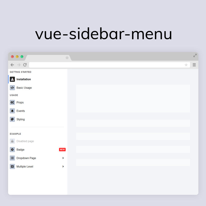 vue sidebar menu component